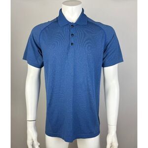 Lululemon Metal Vent Tech Polo Mens L‎ EUC Short Sleeve Collared Golf Gym Shirt